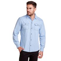 Camisa Social Jeans Masculina Premium Camisa Social Jeans Masculina Premium