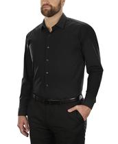 Camisa social Kenneth Cole Unlisted Big&Tall preta para homens