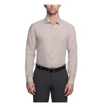 Camisa social Kenneth Cole UNLISTED Slim Fit Solid Almond
