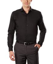 Camisa social Kenneth Cole UNLISTED Slim Fit Solid Black Masculina Camisa social Kenneth Cole UNLISTED Slim Fit Solid Black Masculina