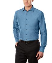 Camisa social Kenneth Cole Unlisted Slim Fit Solid Hazy Blue Camisa social Kenneth Cole Unlisted Slim Fit Solid Hazy Blue