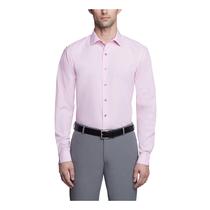 Camisa social Kenneth Cole Unlisted Slim Fit Solid Pink Masculina Camisa social Kenneth Cole Unlisted Slim Fit Solid Pink Masculina