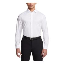 Camisa social Kenneth Cole UNLISTED Slim Fit Solid White Masculina