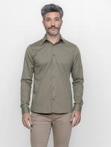 Camisa Social King&Joe M/L Elastano Marrom Cor:MarromTamanho:G Camisa Social King&Joe M/L Elastano Marrom Cor:MarromTamanho:G