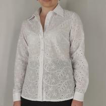Camisa Social Laíse Branca Manga Longa Feminino Adulto 25a - FANLIZ Camisa Social Laíse Branca Manga Longa Feminino Adulto 25a - FANLIZ