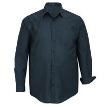 Camisa Social LBL Masculina Plus Size Manga Longa Com Bolso Extra Grande 3033