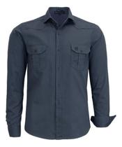 Camisa Social Luxo Slim Amil Algodão 2/ Bolso Scorpion 1747