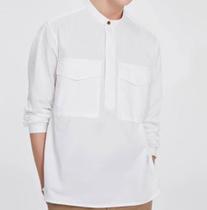 Camisa Social Maga Longa Branca Camisa Social Maga Longa Branca