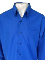 Camisa Social Manga Longa 1601 Passa fácil microfibra com bolso, masculina
