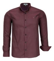 Camisa Social Manga Longa Amil Colarinho Botoado Passa Fácil 1826