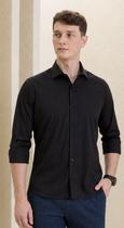 Camisa Social Manga Longa Baumgarten Elegance Slim 200204 Tamanho:7Cor:PretoGênero:Masculino Camisa Social Manga Longa Baumgarten Elegance Slim 200204 Tamanho:7Cor:PretoGênero:Masculino