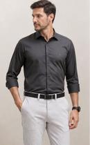Camisa Social Manga Longa Baumgarten Elegance Slim 2904 Tamanho:5Cor:CinzaGênero:Masculino Camisa Social Manga Longa Baumgarten Elegance Slim 2904 Tamanho:5Cor:CinzaGênero:Masculino