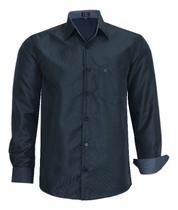 Camisa Social Manga Longa C/ Bolso Clássica Não Amassa 3023