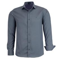 Camisa Social Manga Longa Masculina Não Amassa Sem Bolso