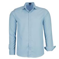 Camisa Social Manga Longa Masculina Não Amassa Sem Bolso