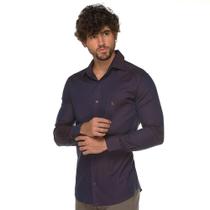 Camisa Social Manga Longa Masculino Slim Algodão Nobre Festa