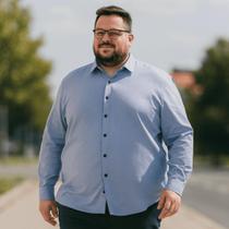 Camisa Social Manga Longa Plus Size Extra Grande Gola Colarinho