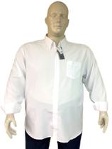 Camisa Social Manga longa PLUS SIZE Passa fácil 1601 com bolso masculina
