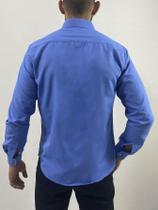 Camisa Social Manga Longa Slim Azul REF: 5020C