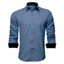 Camisa Social Manga Longa Slim Blusa Masculina Camiseta Camisa Social Manga Longa Slim Blusa Masculina Camiseta