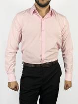 Camisa Social Manga Longa Slim Rosa