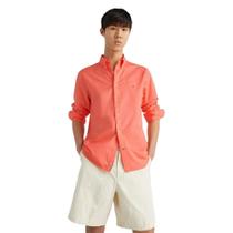 Camisa Social Manga Longa Tommy Hilfiger Classic Flex Salmão