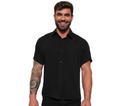 Camisa Social Manga Slim Botão Masculina Algodão 100%