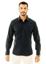 Camisa Social Masc. Slim Fit Easy Care Arrow - Preto Camisa Social Masc. Slim Fit Easy Care Arrow - Preto