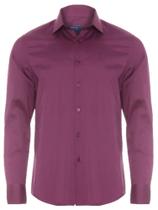 Camisa Social Masc. Slim Fit Premium Arrow - Vinho Camisa Social Masc. Slim Fit Premium Arrow - Vinho