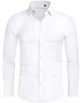 Camisa Social Masculina Alimens & Gentle - Slim Fit com Tecnologia 16-Way Stretch