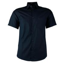 Camisa Social Masculina Amil Clássica Manga Curta Com Bolso 100% Algodão 1686
