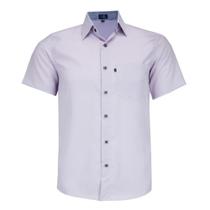 Camisa Social Masculina Amil Comfort Manga Curta Com Bolso Para Uniformes ou Dia a Dia 3031
