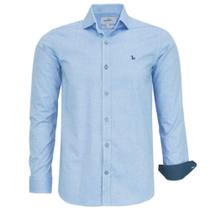 Camisa Social Masculina Amil Manga Longa Slim Sem Bolso 100% Algodão 1805