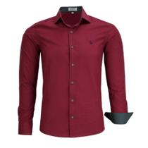 Camisa Social Masculina Amil Slim Manga Longa Sem Bolso Exclusiva 1778