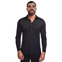 Camisa Social Masculina Basica Slim Fit Manga Longa - N7 Original