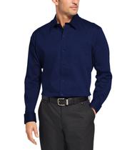 Camisa Social Masculina Bom Pano Manga Longa Lisa Azul Marinho Noite Escuro Camisa Social Masculina Bom Pano Manga Longa Lisa Azul Marinho Noite Escuro