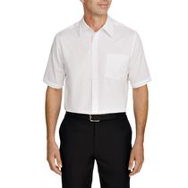 Camisa Social Masculina Bom Pano Manga Longa Lisa Branca Tradicional