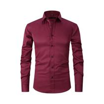 Camisa Social Masculina Branca 6XL - Manga Longa, Casual, Outono/Inverno (Sem Passar)