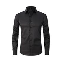 Camisa Social Masculina Branca 6XL - Manga Longa, Casual, Outono/Inverno (Sem Passar)