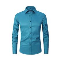 Camisa Social Masculina Branca 6XL - Manga Longa, Casual, Outono/Inverno (Sem Passar)