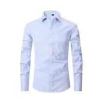 Camisa Social Masculina Branca Clássica De Manga Longa Com Punho Francês, Corte Regular, Formal Para
