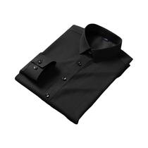 Camisa Social Masculina Branca De Manga Longa Em Fibra De Bambu Antirrugas Slim Fit Tamanhos S-7XL