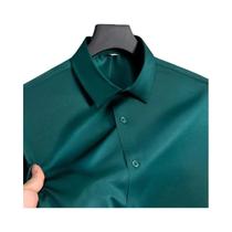 Camisa Social Masculina Branca De Manga Longa Slim Fit Não Amassa Resistente a Rugas Casual Para