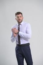 Camisa social masculina branca slim fit com elastano