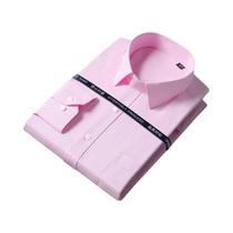 Camisa Social Masculina De Manga Longa Antirrugas Branca Com Bolso Para Escritório E Eventos Sociais