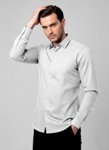 Camisa Social Masculina de Manga Longa Confort Sport Fino Premium Caimento Reto 082