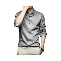 Camisa Social Masculina De Manga Longa, Não Amassa, Resistente a Rugas, Tamanhos S-5XL, Branca,