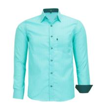 Camisa Social Masculina LBL Manga Longa Comfort Listrada Com Bolso 3019