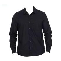 Camisa Social Masculina Lisa 6-8 Plus Size Algodão Fio 50 Mepase