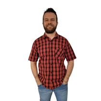 Camisa Social Masculina Manga Curta De Algodão Plus Size